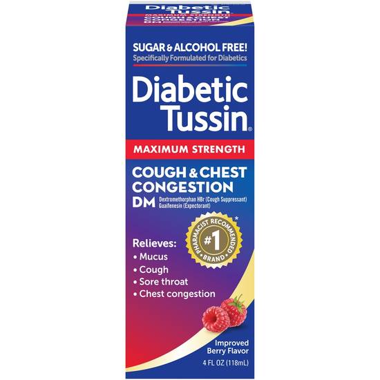 Diabetic Tussin Maximum Strength Cough & Chest Congestion DM, 4OZ