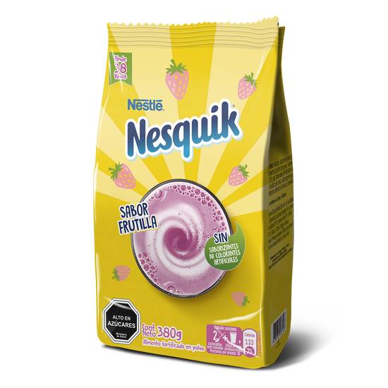 Nesquik saborizante leche sabor frutilla (bolsa 380 g)