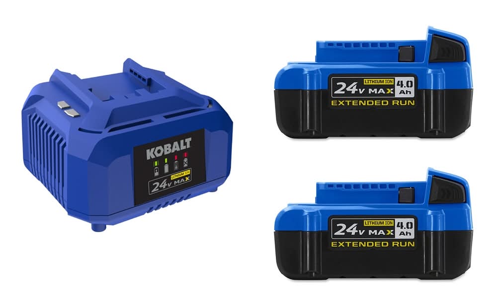 Kobalt 24 -Volt 2 -Pack Battery/charger ( 4.0 Ah 4.0 Ah )