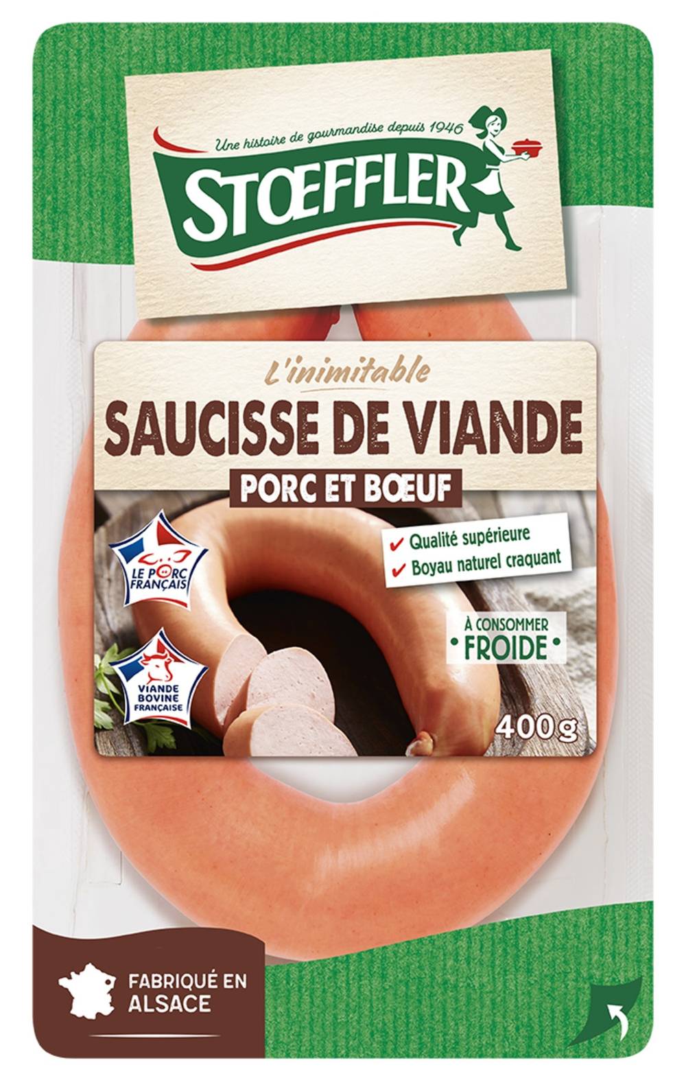 Stoeffler - Saucisse de viande porc et bœuf