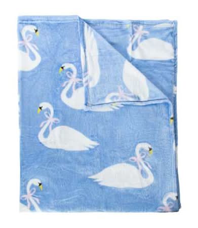Printed Blanket 50inx60in Swans