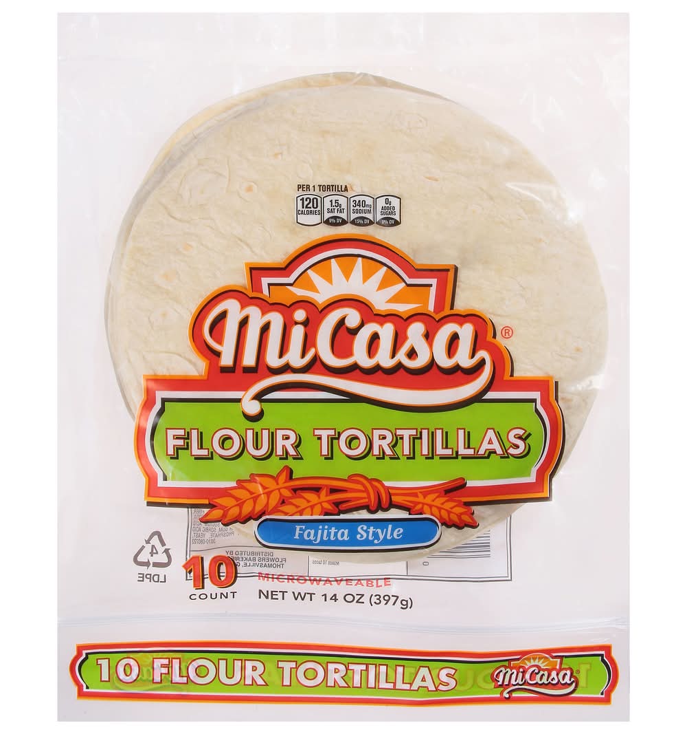 Mi Casa Fajita Style Flour Tortillas (14 oz)