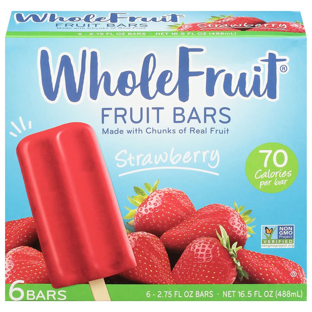 Whole Fruit Strawberry Bars (16.5 fl oz, 6 ct)