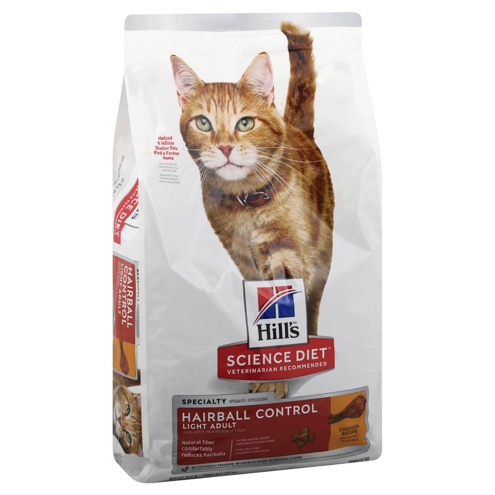 Hill's Science Diet Hairball Control Chicken Recipe Light Adult Cat Food