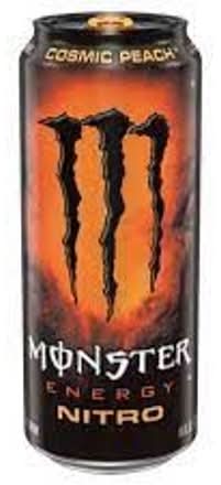 Monster Energy - Boisson énergisante nitro, pêche cosmique (500ml)