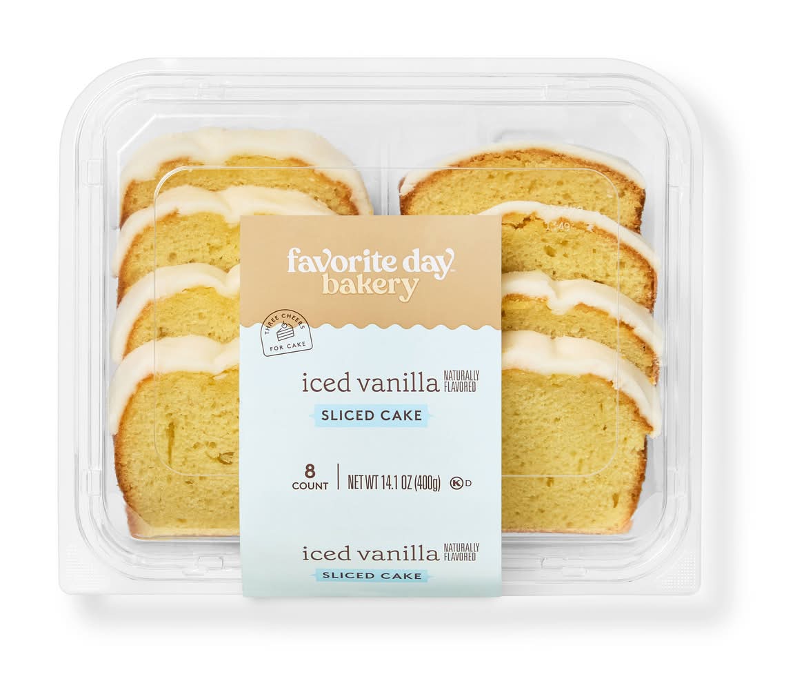 Favorite Day Sliced Cake, Iced Vanilla (14 oz, 8 ct)