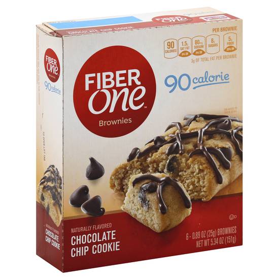 Fiber One Choclate Chip Cookie Brownies (6ct)
