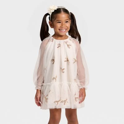 Cat & Jack Toddler Girls' Bows Tulle Dress Delivery Near Me | Order Online  | Uber Eats