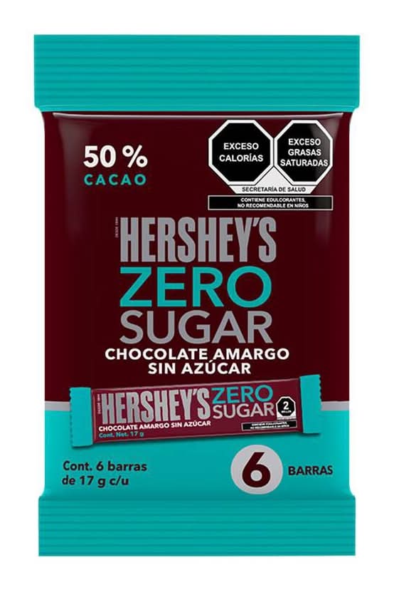 Hershey's · Chocolate amargo sin azúcar (6 un)