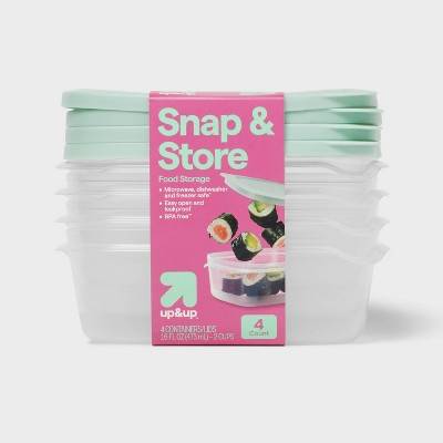 up&up Snap Store Medium Rectangle Food Storage Containers (4 ct)