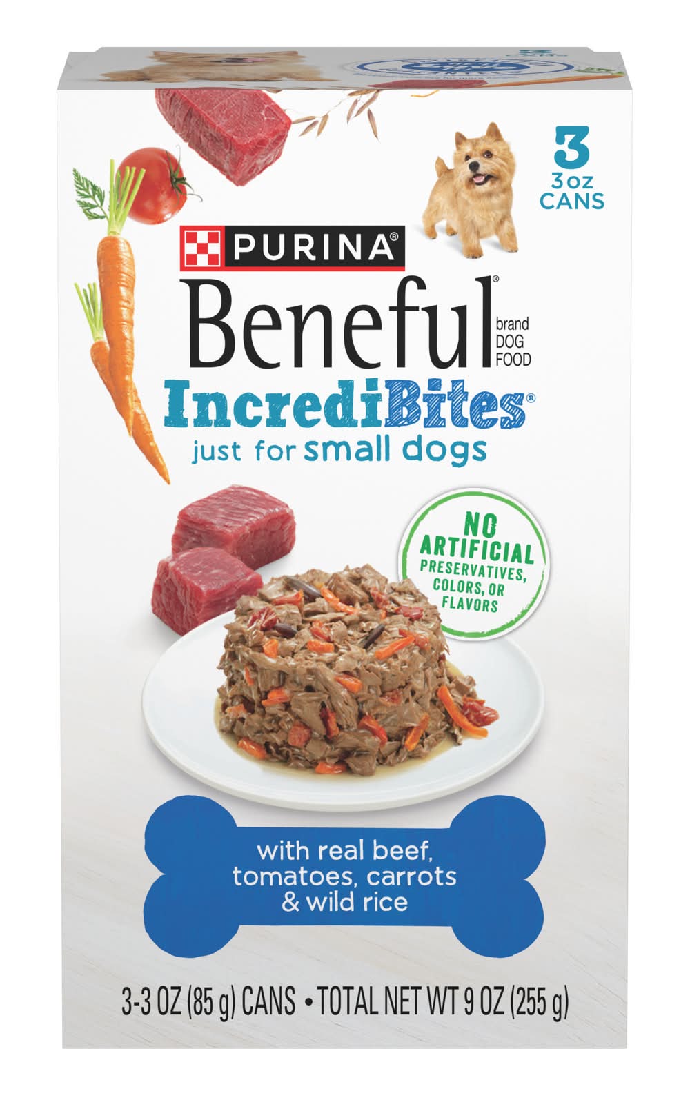 Purina Beneful Incredi Bites Dog Food, Small (3 x 9 oz)