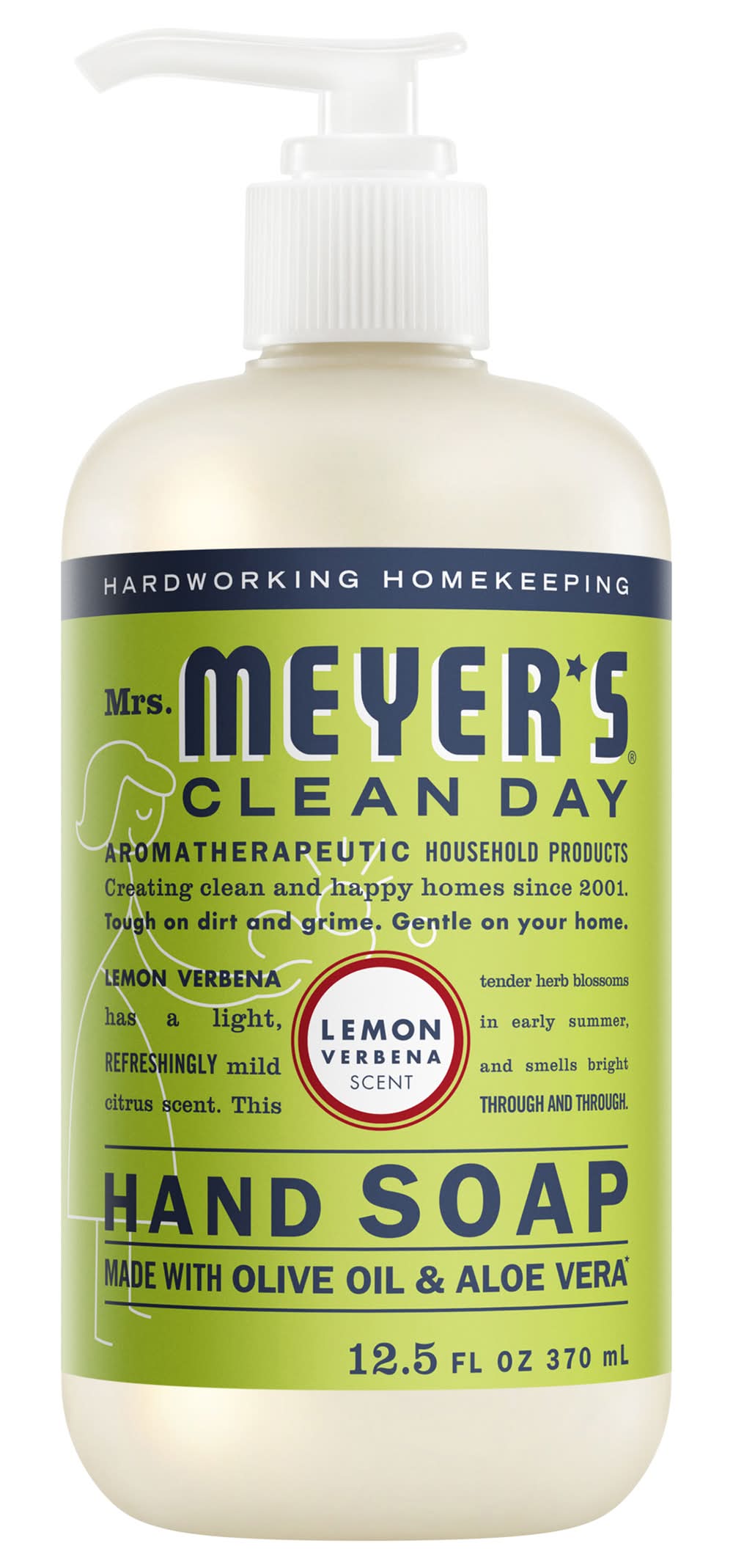 Mrs. Meyer's Clean Day Liquid Hand Soap, Lemon Verbena (12.5 fl oz)