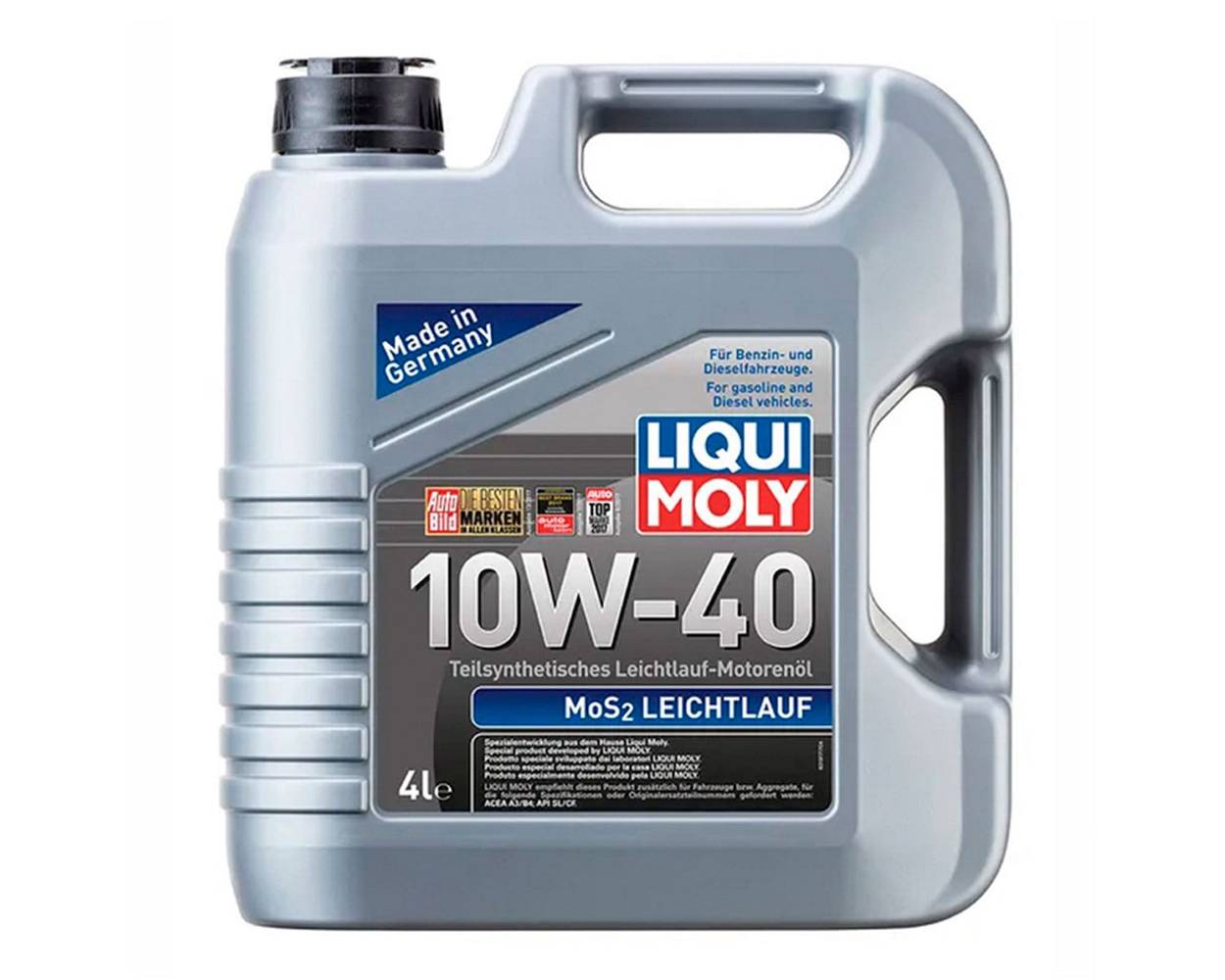 Liqui moly aceite mos2 10w40 semi-sintético gas/diésel sl/cf (bidón 4 l)
