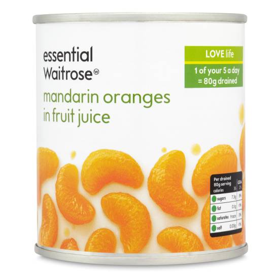 Essential Waitrose Mandarin Oranges in Fruit Juice