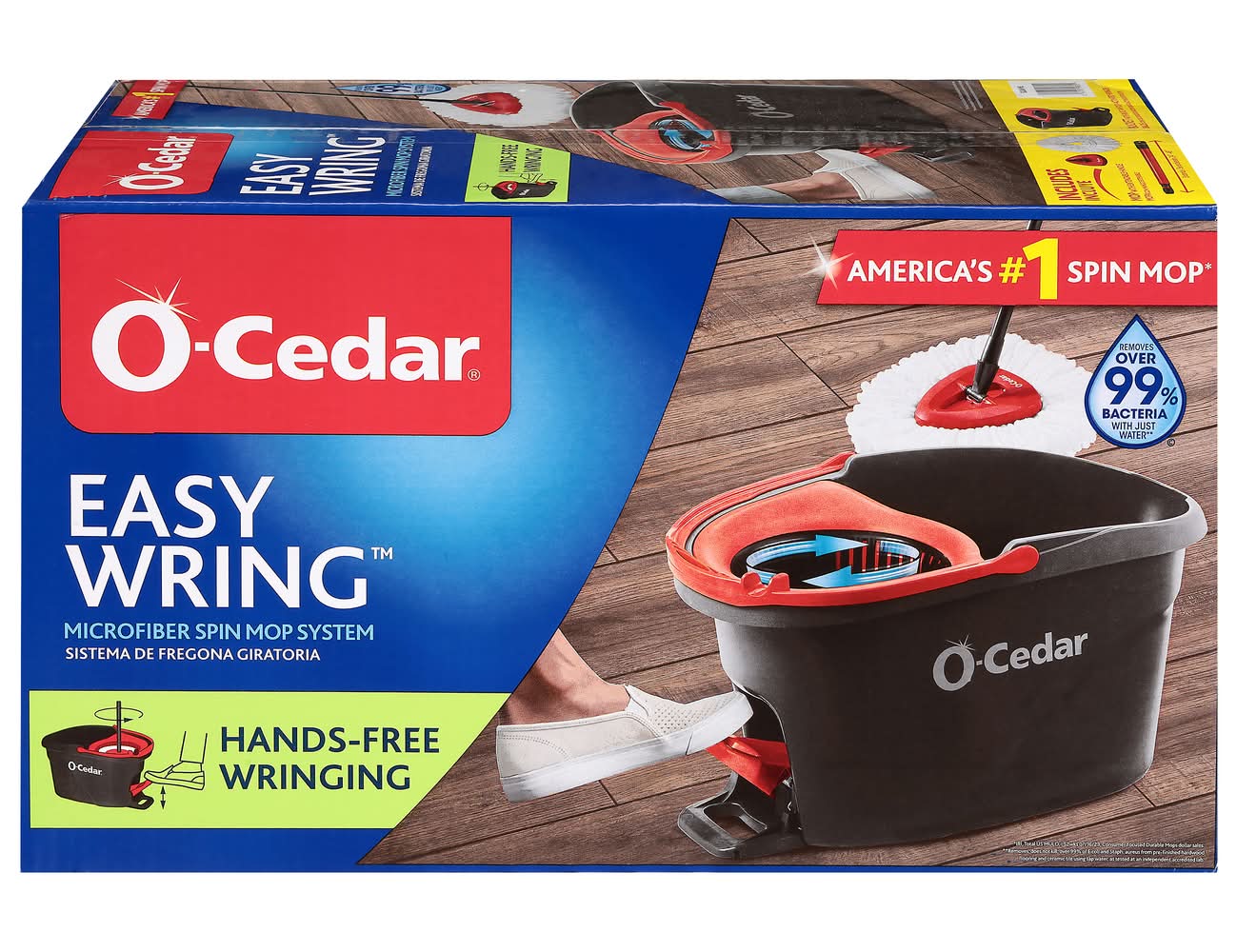 O-Cedar Easywring Spin Mop & Bucket System (4.9 lbs)