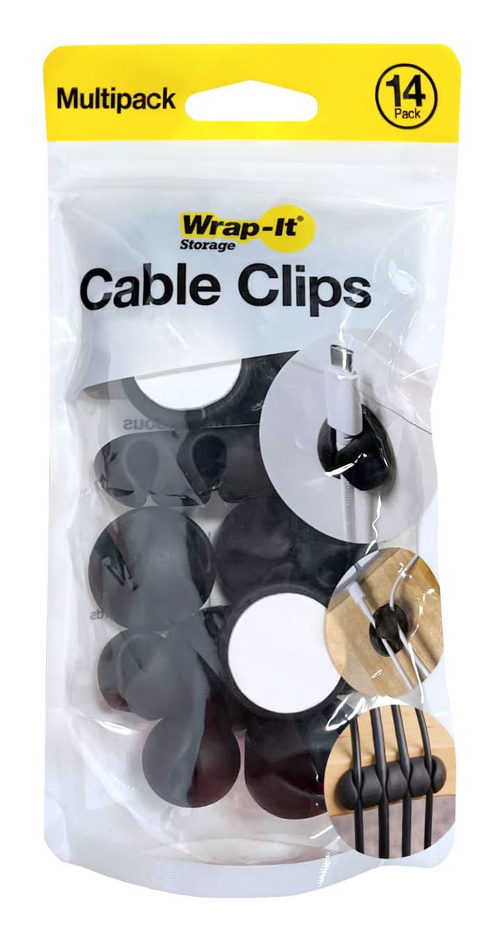 Wrap-It Cable Clips 1 In. L Black Silicone Cable Clip