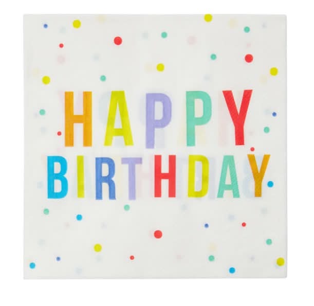 Nutmeg Generic Happy Birthday Napkin