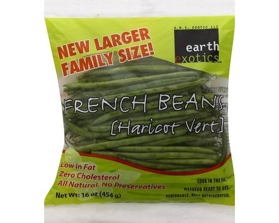 Order Earth Exotics · French Beans Haricot Vert Family Size (16 oz) food online from Safeway store, Eureka on bringmethat.com