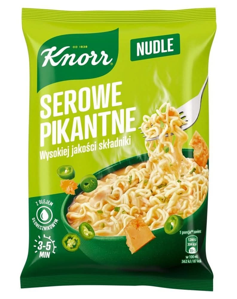 Knorr Nudle Zupa danie serowe pikantne 63 g