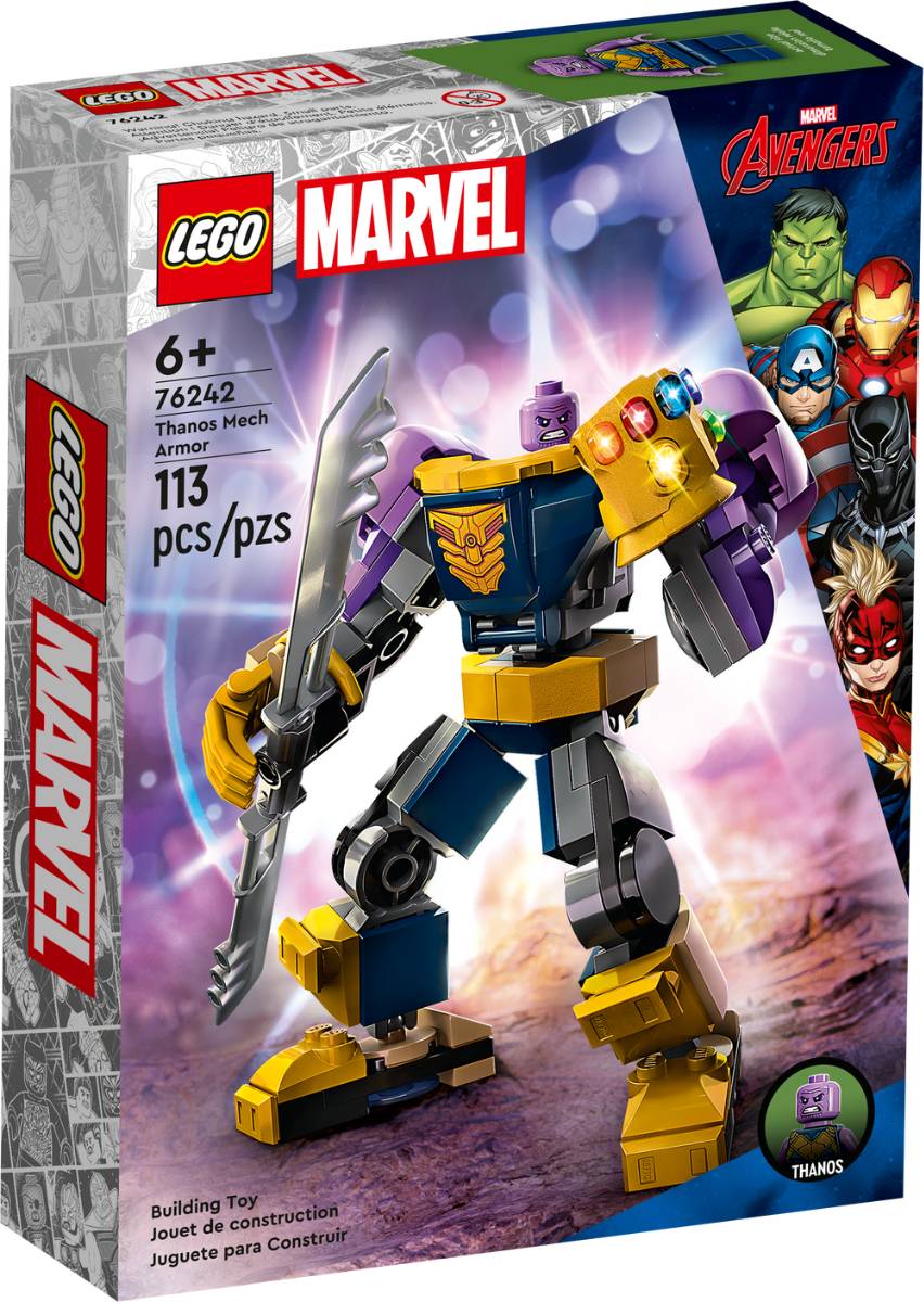 Lego marvel armadura robótica de thanos 76242
