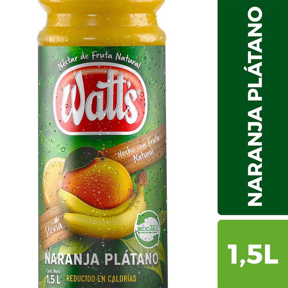 Watt's jugo néctar naranja plátano (botella 1.5 l)