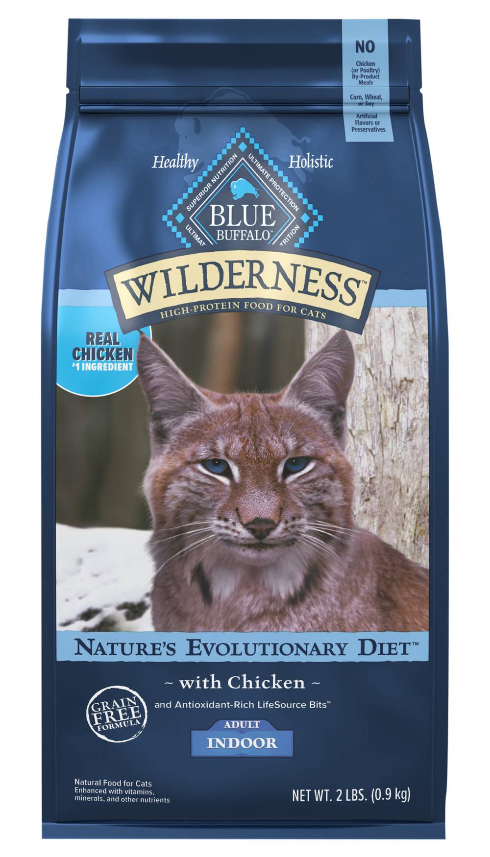 Blue Buffalo Wilderness Nature's Evolutionary Diet Adult Indoor Chicken Food For Cats (2 lbs)