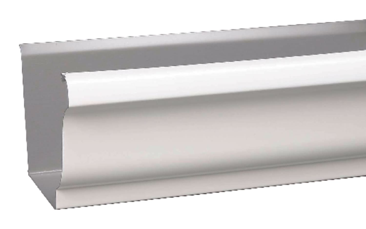 Amerimax 3.5 In. H X 5 In. W X 120 In. L White Aluminum K Gutter