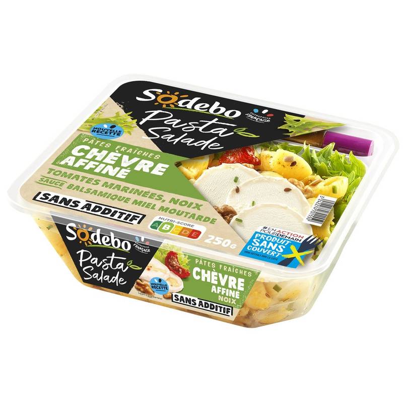 Sodebo salade de pâte fraîche chèvre affiné