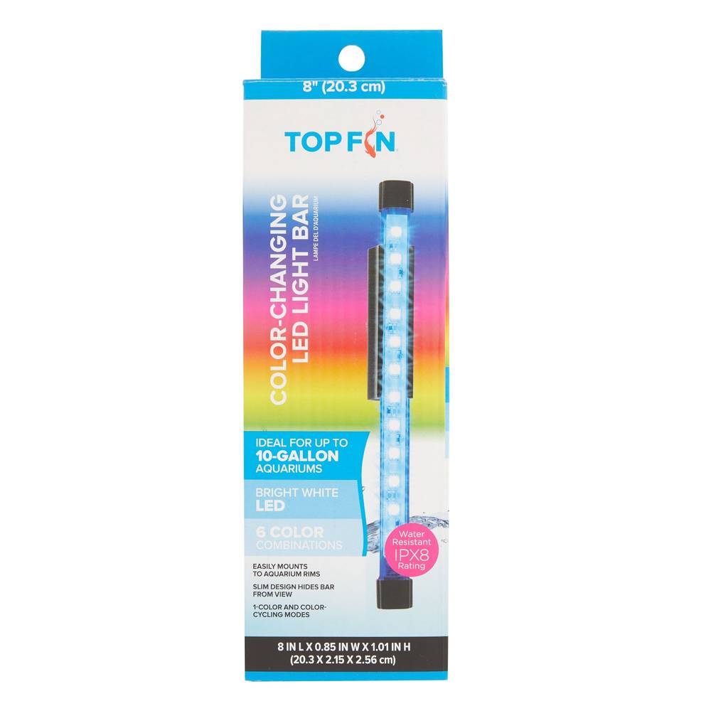 Top Fin Color-Changing Led Aquarium Light Bar (8")