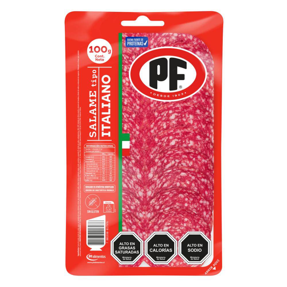 PF · Salame tipo italiano (100 g)