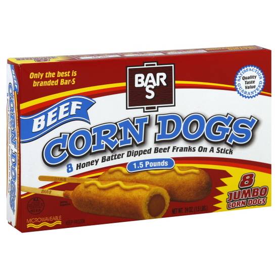 Bar-S Beef Jumbo Corn Dogs (8 ct)