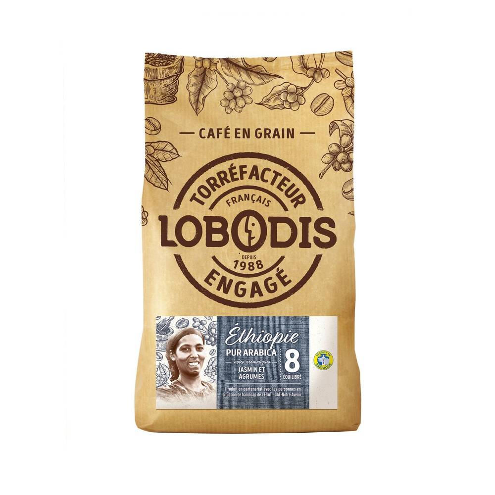 Éthiopie - Café grains lobodis pur arabica (500 g)