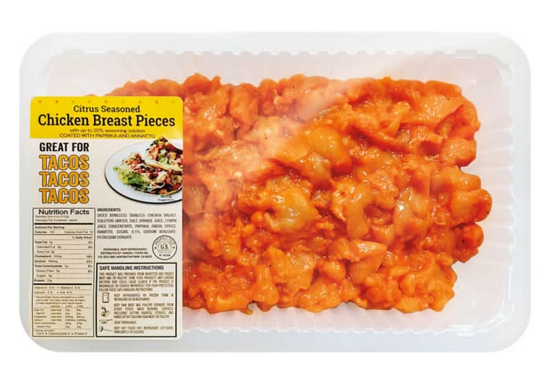 Fresh Citrus Marinated Diced Chicken Breasts