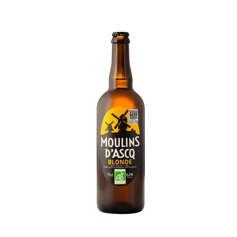 Moulins D'ascq - Bière blonde bio (750 ml)