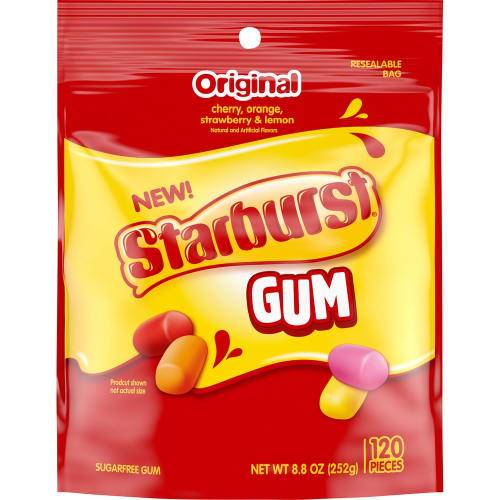 Starburst Original Assorted Flavors Sugar Free Gum (120 ct)