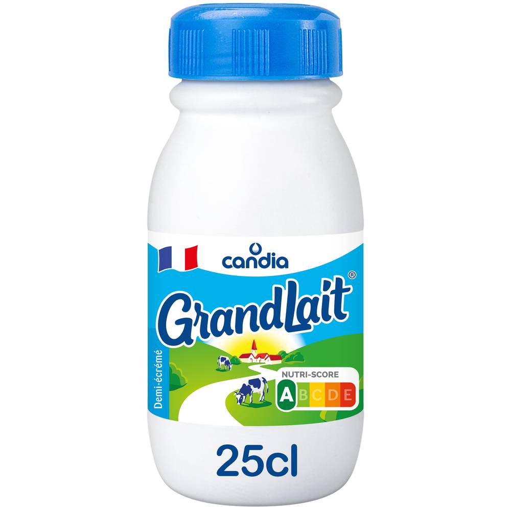 Candia - Grandlait lait demi écrémé stérilisé u.h.t. (250ml)