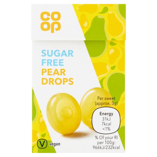Co-Op Sugar Free Pear Drops 42g