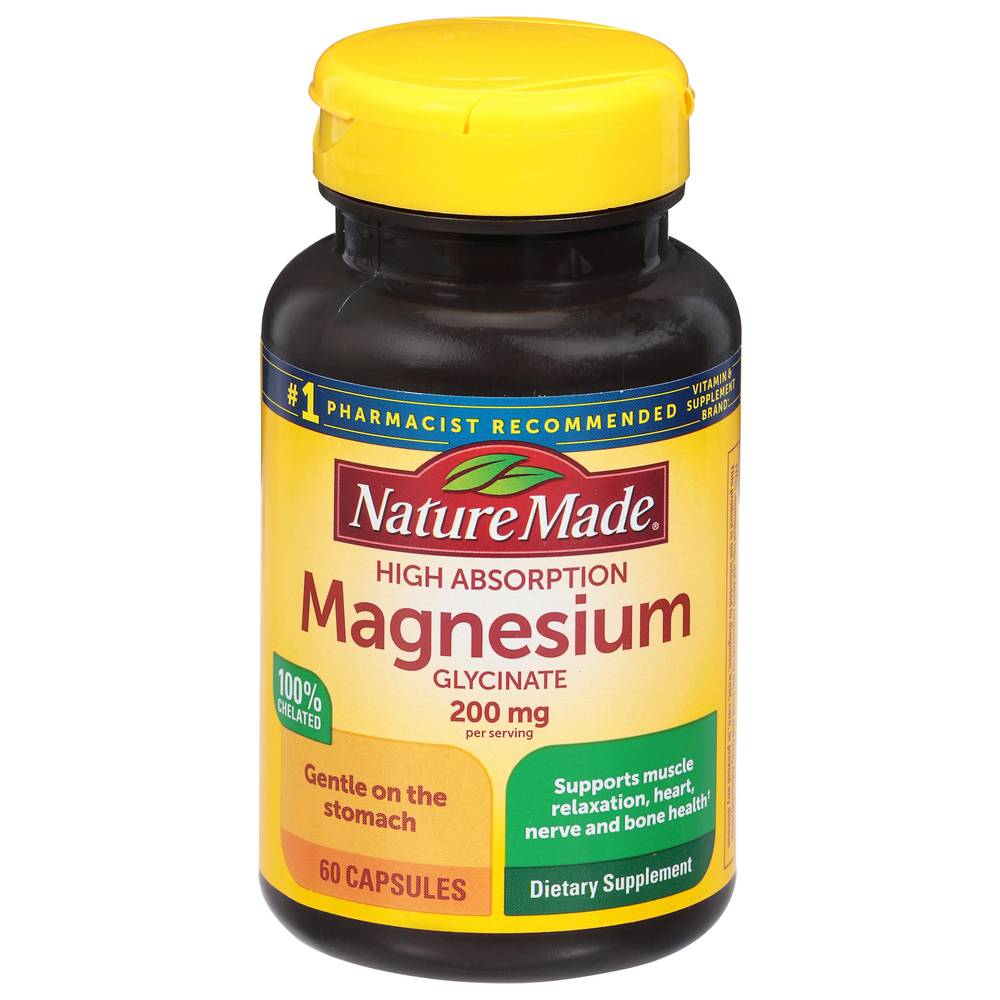 Nature Made Magnesium Glycinate 200 mg Capsules (60 ct)