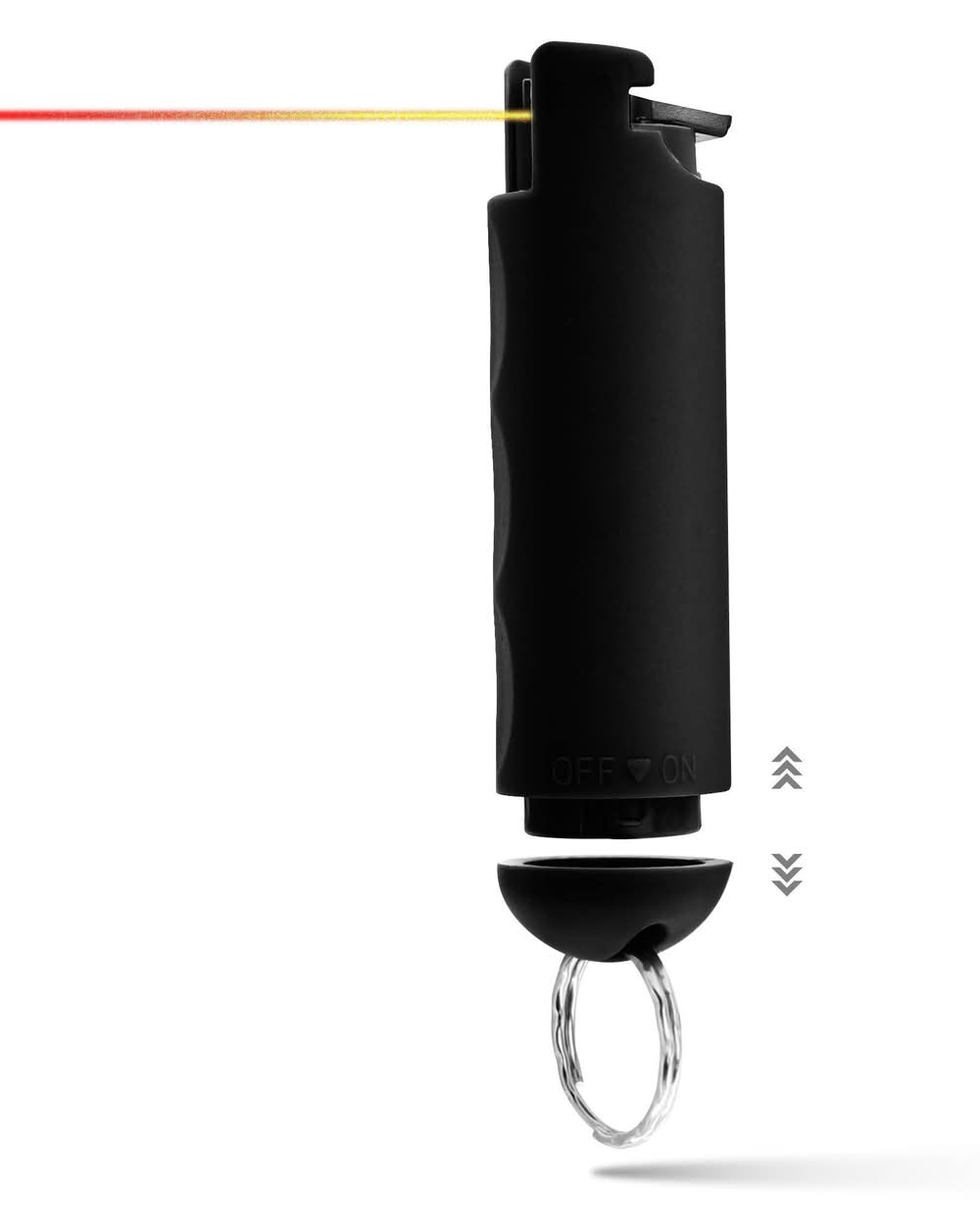 Guard Dog Security Snapshot Pepper Spray With Finger Grip, Black