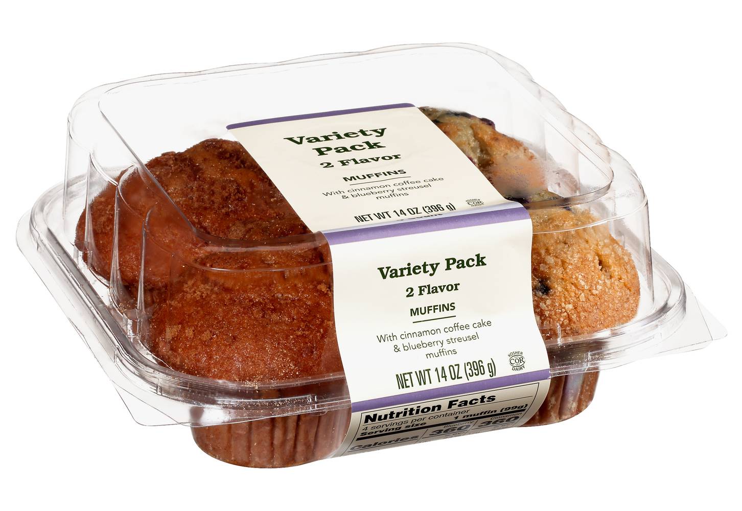 FGF Brands Variety pack 2 Flavor Muffins (14 oz)
