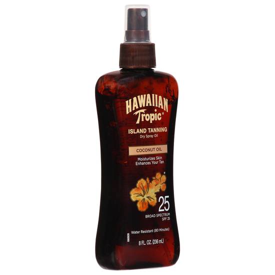 Hawaiian Tropic Spf 25 Island Tanning Coconut Dry Spray Oil