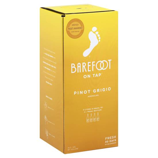 Barefoot on Tap American Pinot Grigio Wine (3 L)