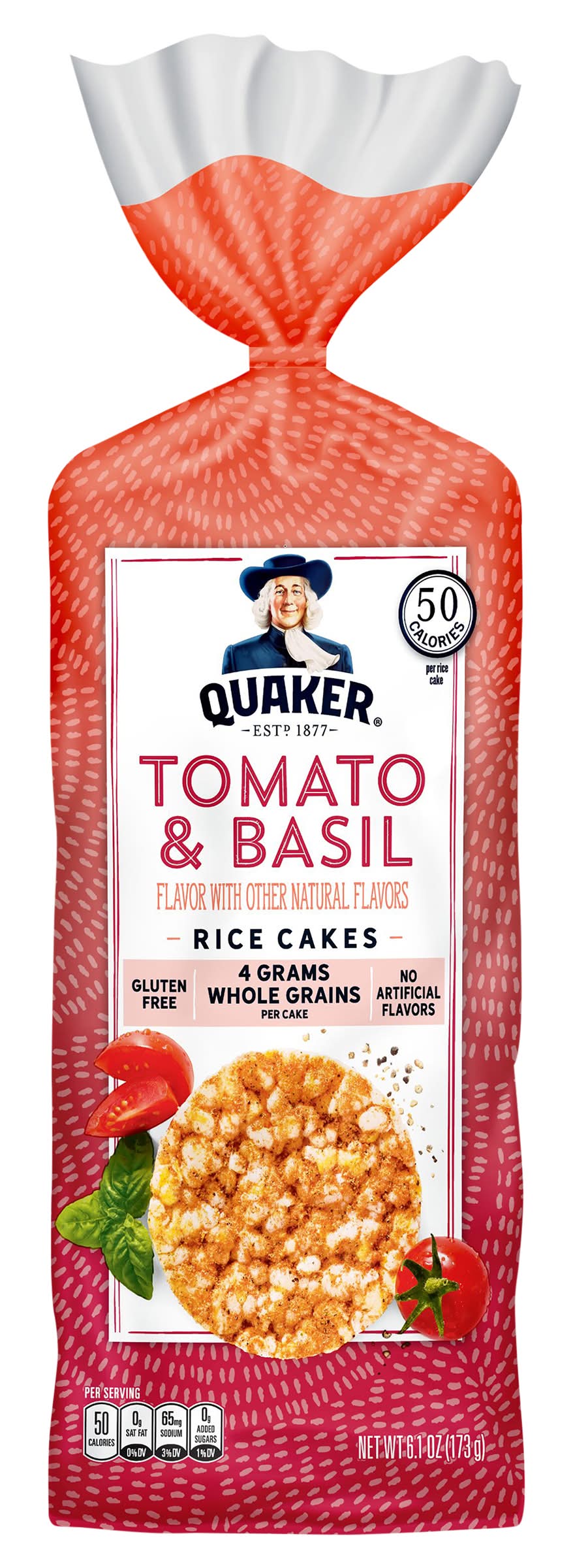 Quaker Gluten Free Rice Cakes, Tomato & Basil (6.1 oz)