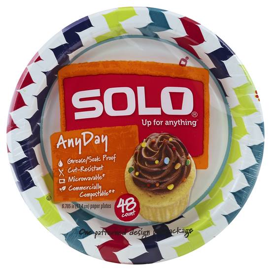 Solo Any Day Paper Plates (48 ct)