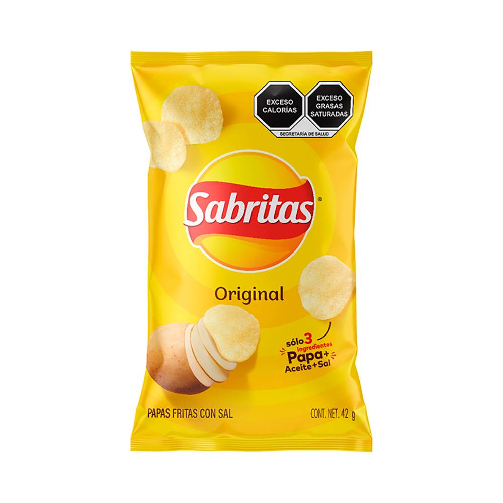 Sabritas papas saladas sabor original (bolsa 45 g)