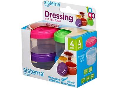 Sistema Dressing To Go Containers, 1.18 Oz., 4/Pack (21470)