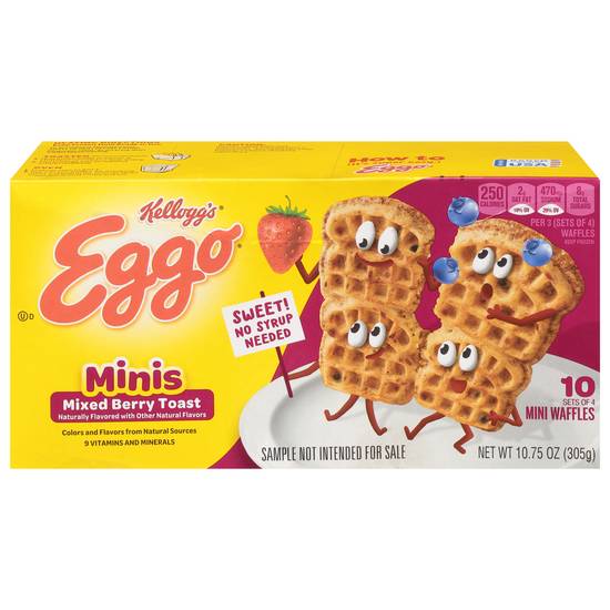 Kellogg's Eggo Minis Mixed Berry Toast Waffles (10 ct)