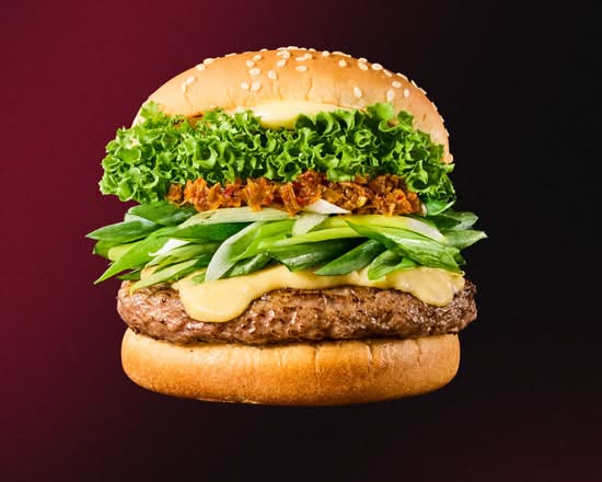 九条ネギと西京味噌の黒毛和牛バーガー