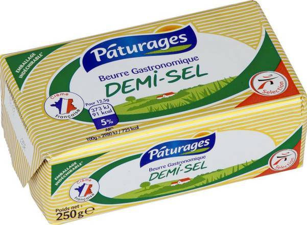 Beurre gastronomique demi-sel - paturages - 250g