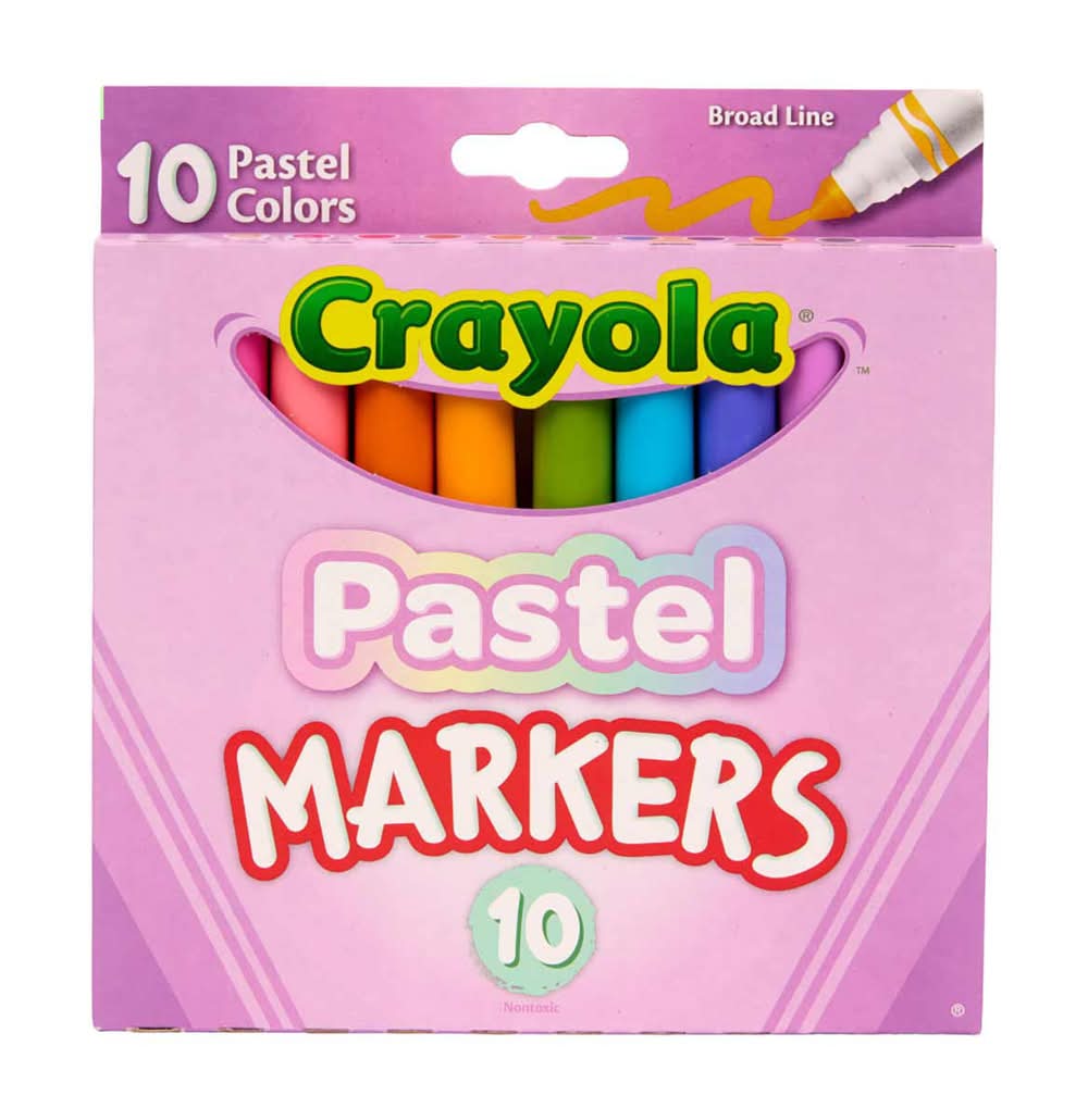 Crayola Pastel Broad Line Markers (10 ct)